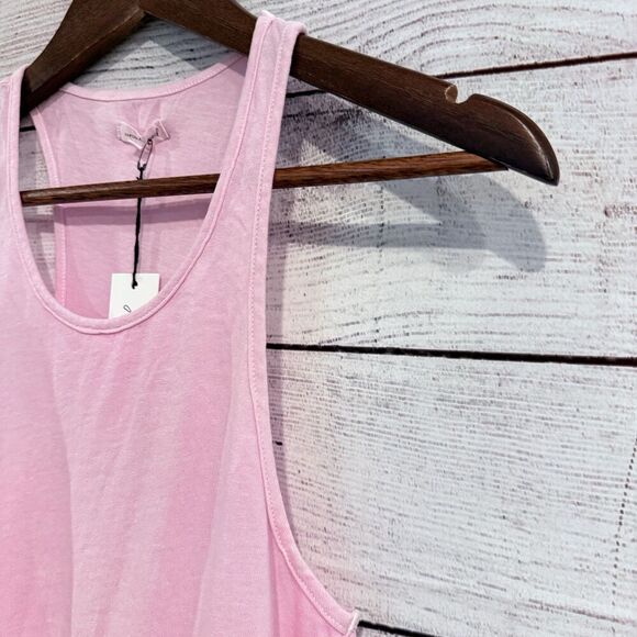 Unsubscribed Pink Raceback Tank Top Sleeveless Jersey Basic Casual Gym Sports - Picture 3 of 6